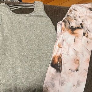 Apana Cream and Brown Leggings & top bundle